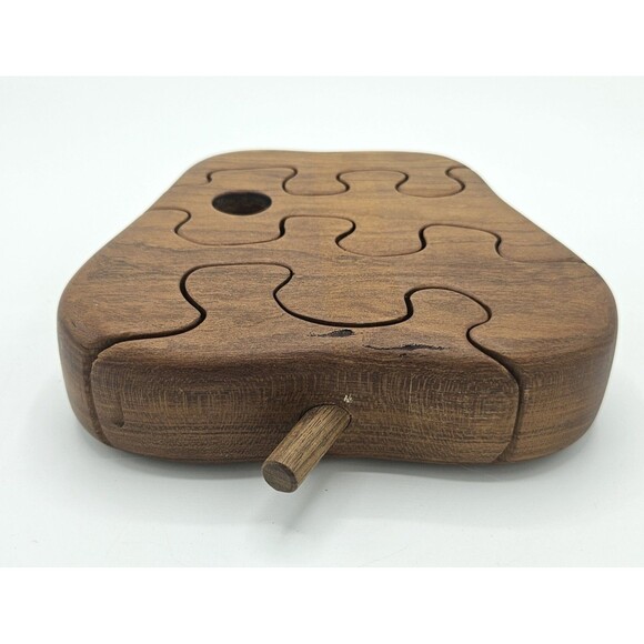 6" Tall Wooden Fruit- Apple - 4 Piece 3D Jigsaw Puzzle Mind Teacher Gift - Picture 11 of 15